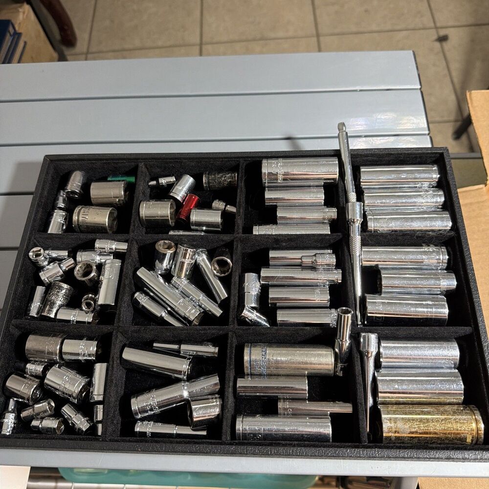 Tool Socket Deep Shallow Craftsman Pittsburgh Snap On Over 75pcs Assorted